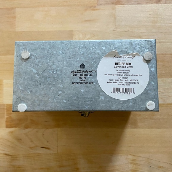 Hearth & Hand Magnolia Galvanized Steel Recipe Box - Picture 4 of 6